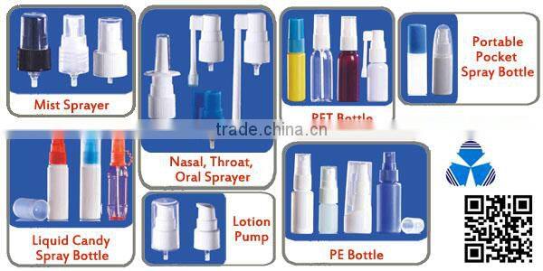 60ml PET Mist Spray Bottle White Color, Bullet Shape