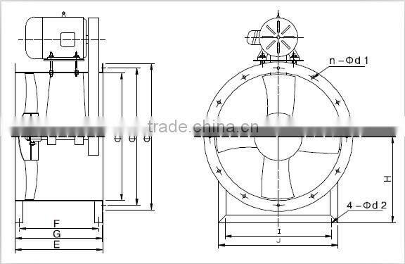 T40C axial flow blower fan/ventilating fan
