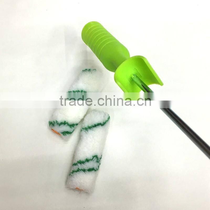 4" good qulilty mini roller brush with plastic handle