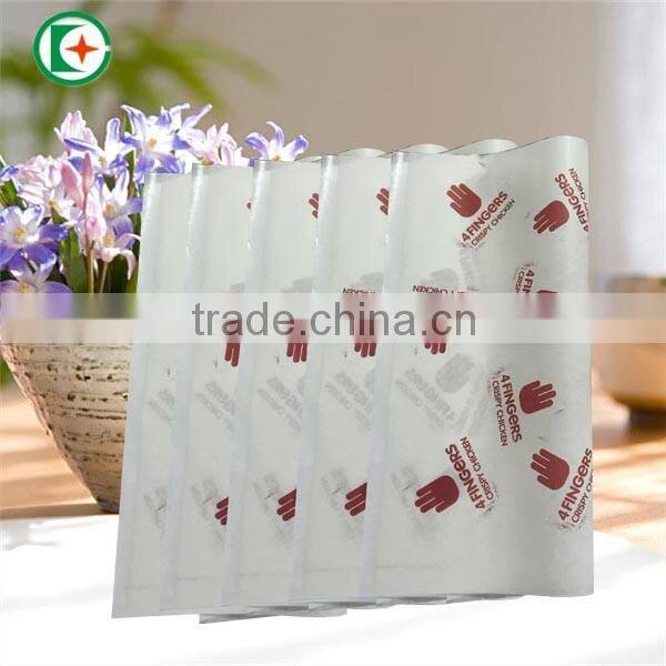 thin paper be PE coated for hot ,fast and Oily food to be taken away wrapping paper