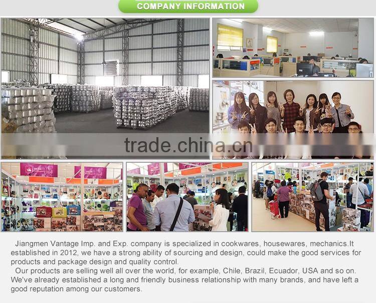 Quality guarantee 7pcs non-stick camping cookware set with mirror face