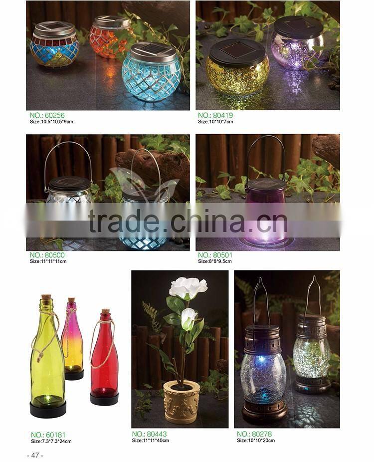 CE&ROSH Glass Solar Power Lamps,Sun Jar,Solar Lamp Garden Solar Jar Light For Decoration