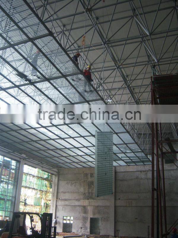 a large gymnasium ceiling grating,sprung roof,workshop ceiling steel grating(20years professional manufacturer)