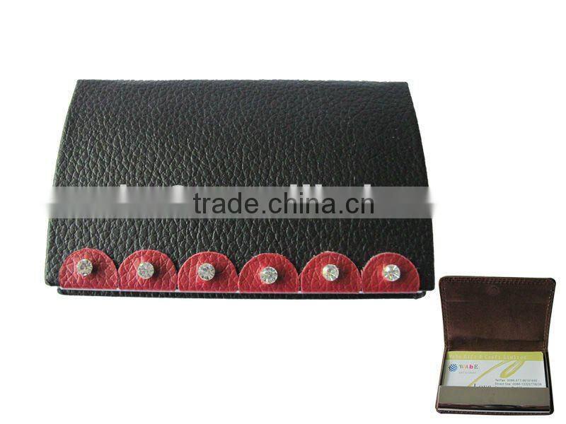 PU leather stainless business card holder id card holder money card holer