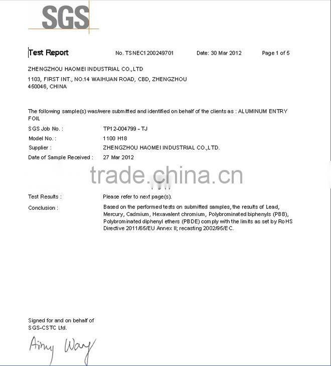 aluminium sheet 1100 H18 with good quality