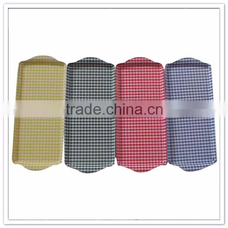 Oblong shape melamine food servicing tray with handles