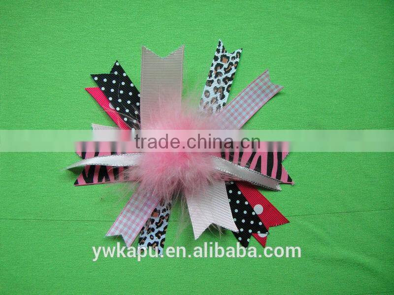 Popular new style lovely ribbon bow for girl