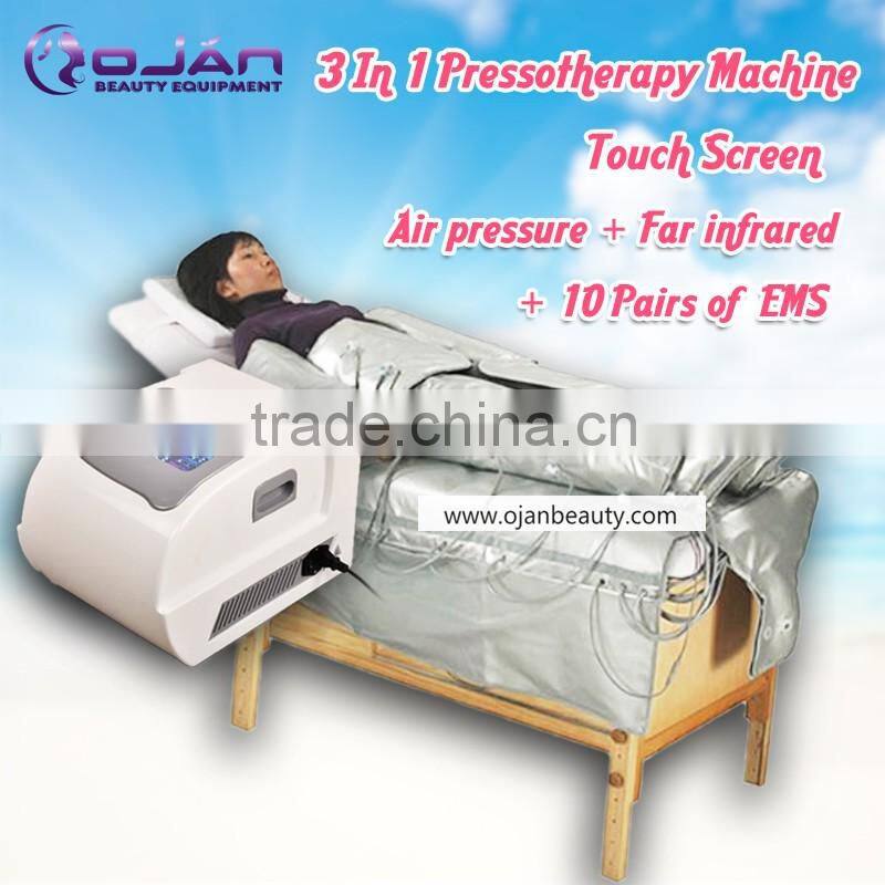 Unique silver suit 3in1 Pressotherapy Air Pressure presso machine detoxin lymph drainage massage