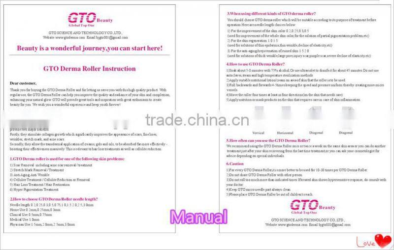 wholesale manufacture GTO microneedle 540 derma roller