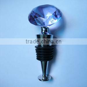 Shining Diamond Crystal stainless steel wine bottle stopper metal bottle cap wine stopper