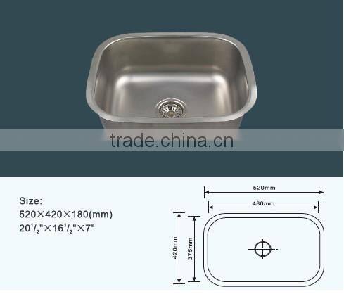 Taizhou factory small size stainless steel kitchen sink