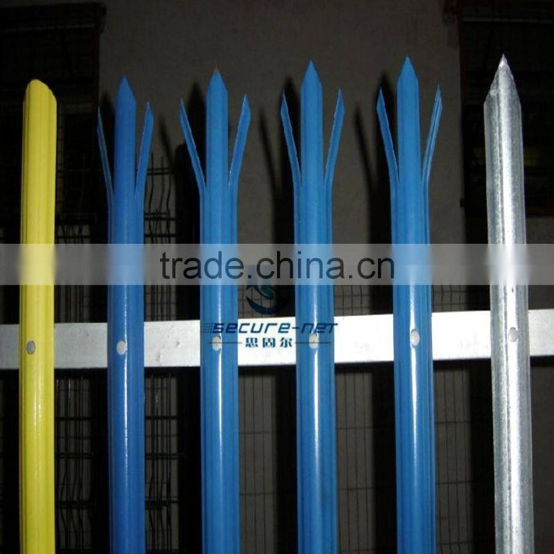 high security PVC coated portable W/D section palisade fence