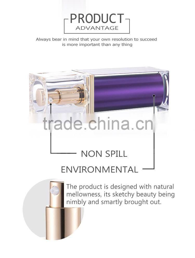 Fancy cosmetic packing container airless cosmetic pump bottle 100ml