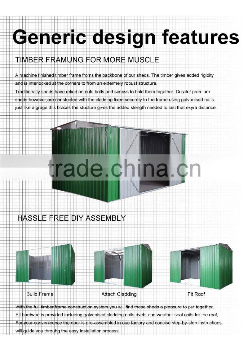 waterproof outdoor reasonably priced china steel sheds