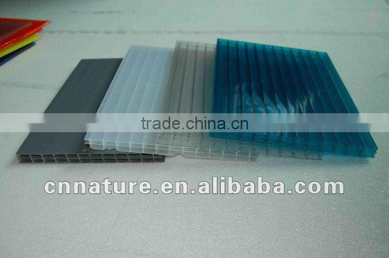 Polycarbonate Hollow Sheet Twin-Wall sunsheet for Corridor roofing