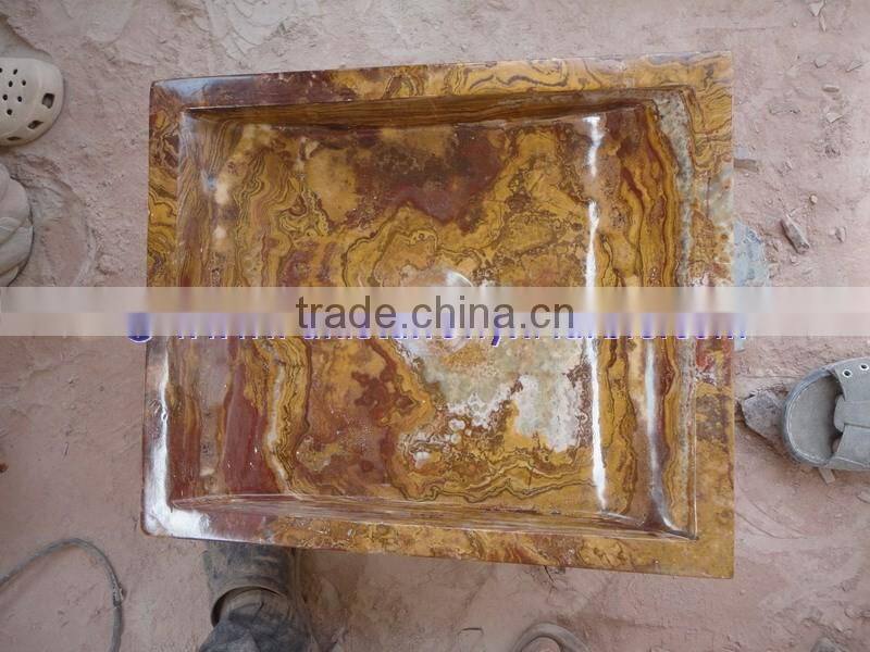 WHOLESALE 2017 NEW PRICE BROWN GOLDEN ONYX SINKS BASINS COLLECTION