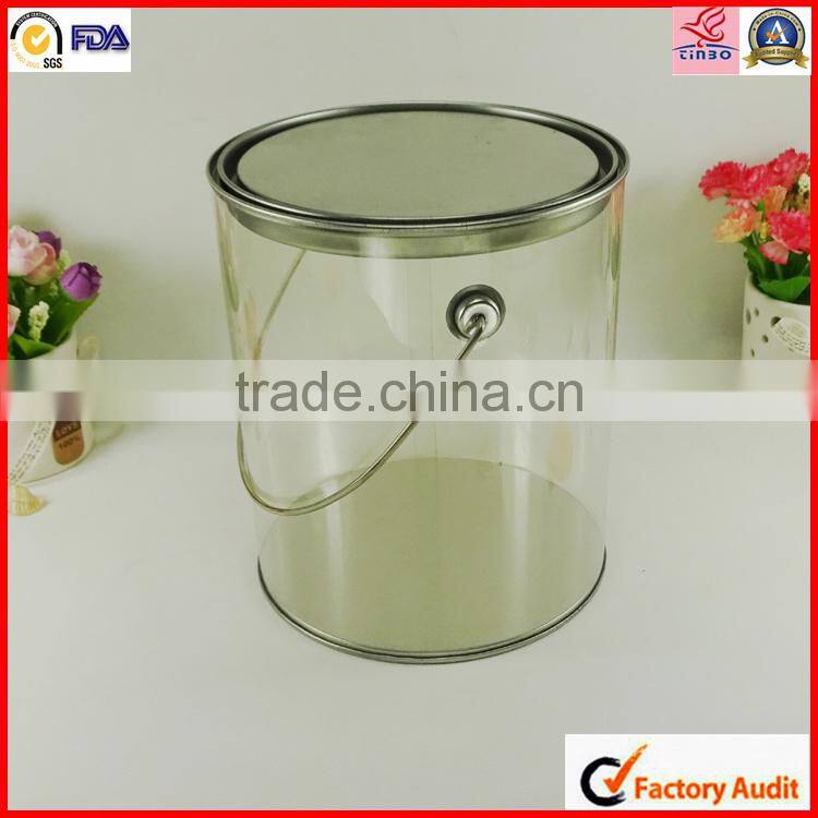 hot metal transparent round container