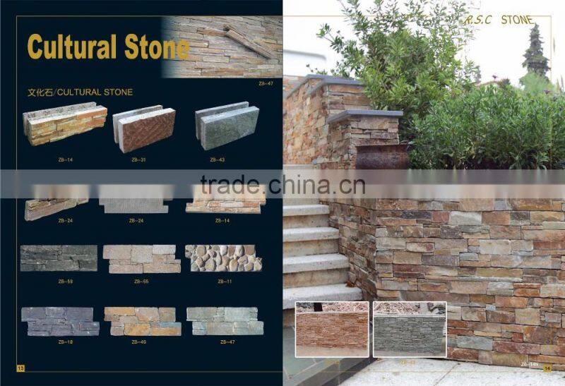Hot sell culture stone grey slate for wall decoration