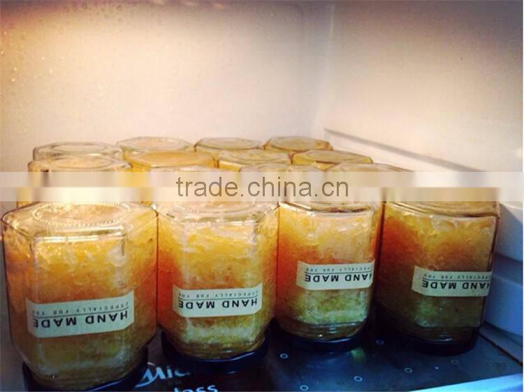 Promotional Stock 100ml 3.5oz hexagon-shaped glass honey jam jar & bottle