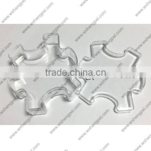 Cleverish portable cute transparent puzzle plastic storage jewelry wedding box kit