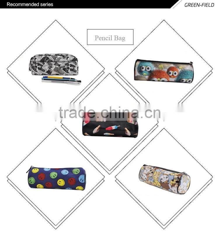 promotional school canvas zipper pencil bag wholesale