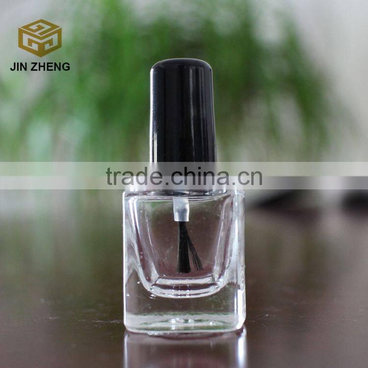 Custom sauqre 10ml nail polish glass bottle with with brush cap