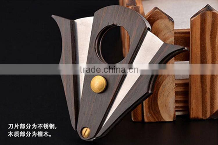 Black walnut wood cigar cutter