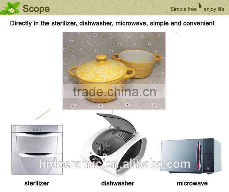 The hot sale ceramic soup pot/restaurant cheap ceramic soup pot
