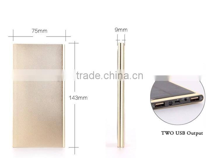 Mobile phone charger, Mini Portable External Battery Charger,Ultra Thin 20000mAh Solar Power Bank