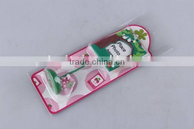 Cartoon car/animal design silicone vertical mini photo frame hot sale photo holder
