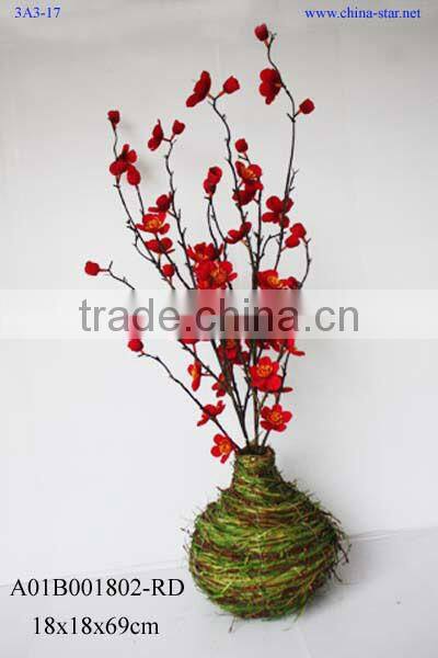 potted artificial flower- plum