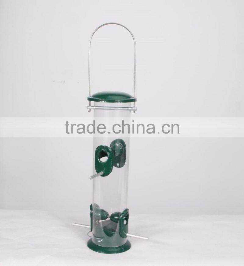 Garden squirrel proof metal bird seed feeder