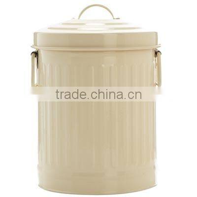 2016 Houseware large metal garbage bin trash can dust bin