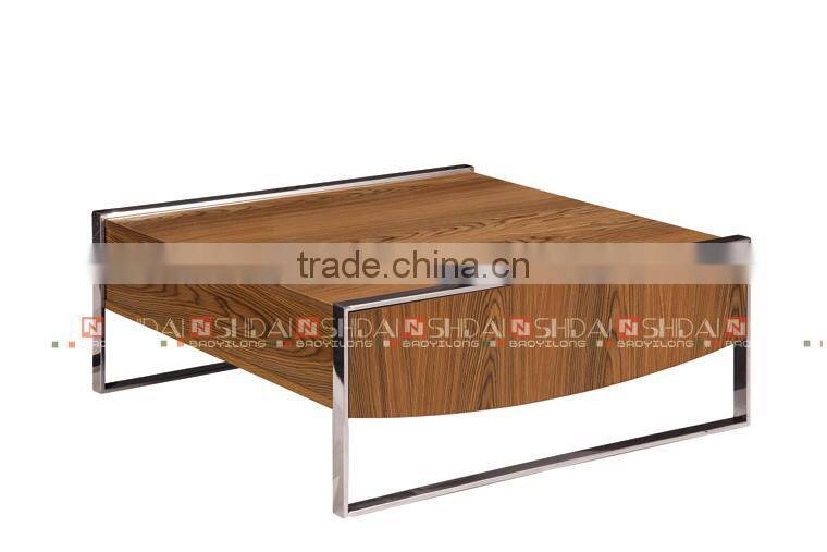 Square modern wooden center table for living room TA817