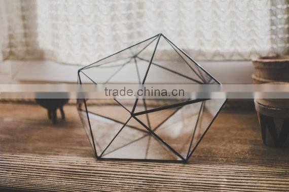 Terrarium Large Strange Geometric triangle shape Staine Glass terrarium Succulent Flowerpot