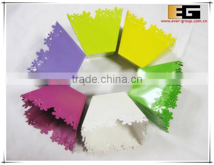 colourful sqaure metal flower pot flower bucket