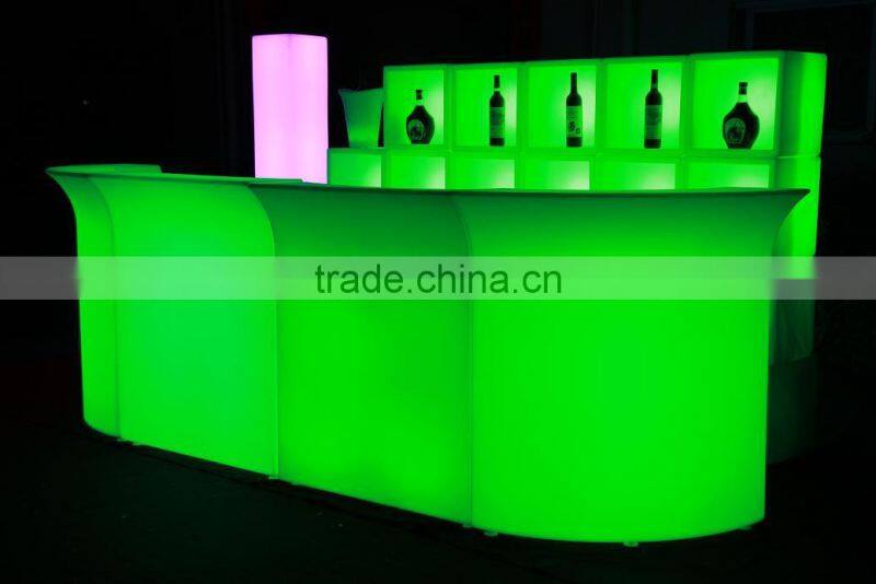 hight quality LED plastic bar counter for event or party using