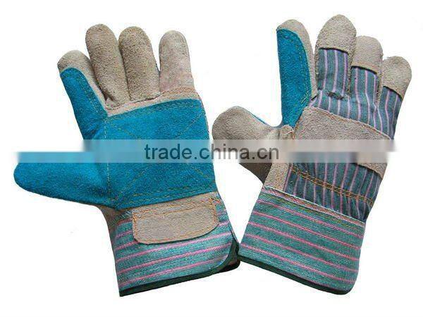 Industry cow split leather working gloves for safety ZMR111