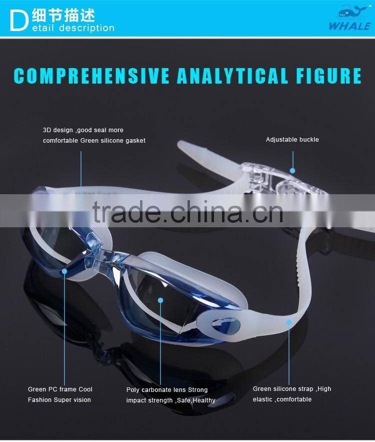 New Fashional custom design silicone sports goggle,swim goggle(CF-7900)