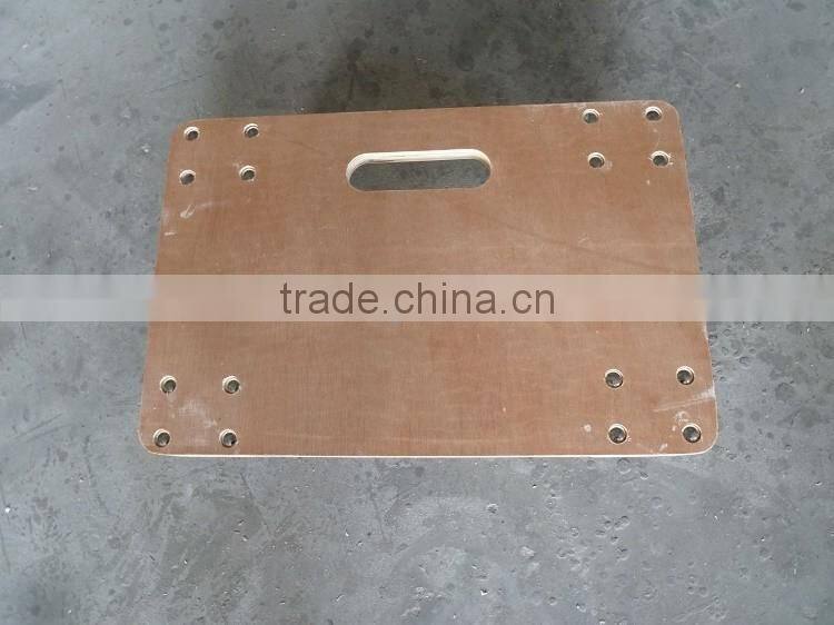 four caster wheel wooden tool cart machines moving carrier