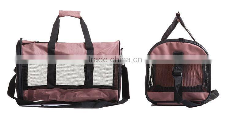 Durable oxford handle pet carrier foldable