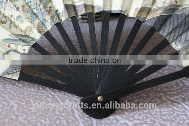 Hot selling Chinese silk hand folding fan