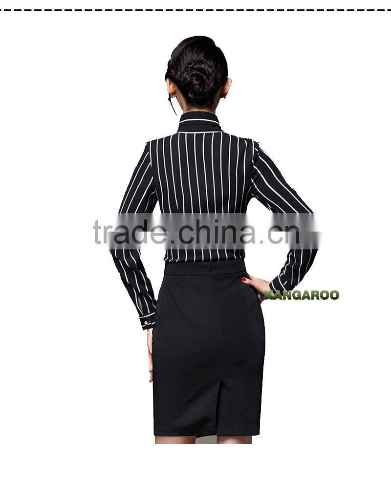 65% Polyester 35% Viscose Fabric Business Office Uniform Designs For Fat Women