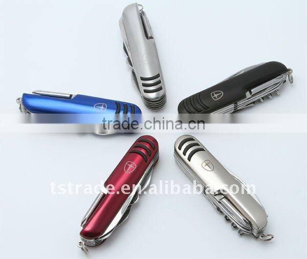 "stock"New design multi knife Novelty pocket knife multi functiona utility kinfe LED knife(K5011SG3.)