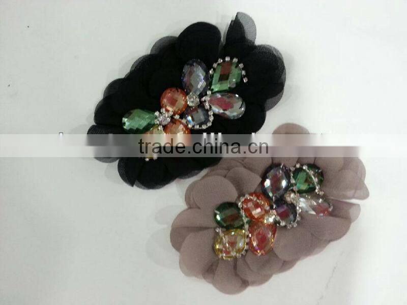 CF0452 2913 High quality wholesale girl bead flower applique for clothing
