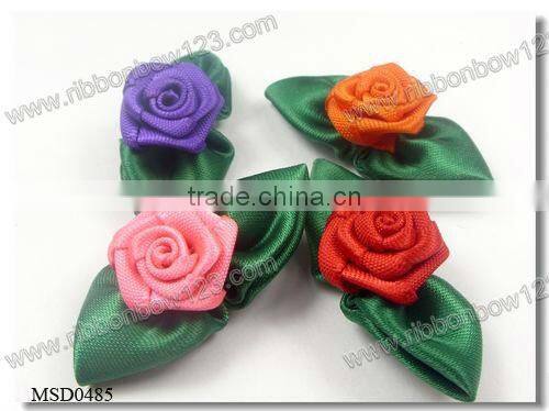 Colorful handmade organza flowers