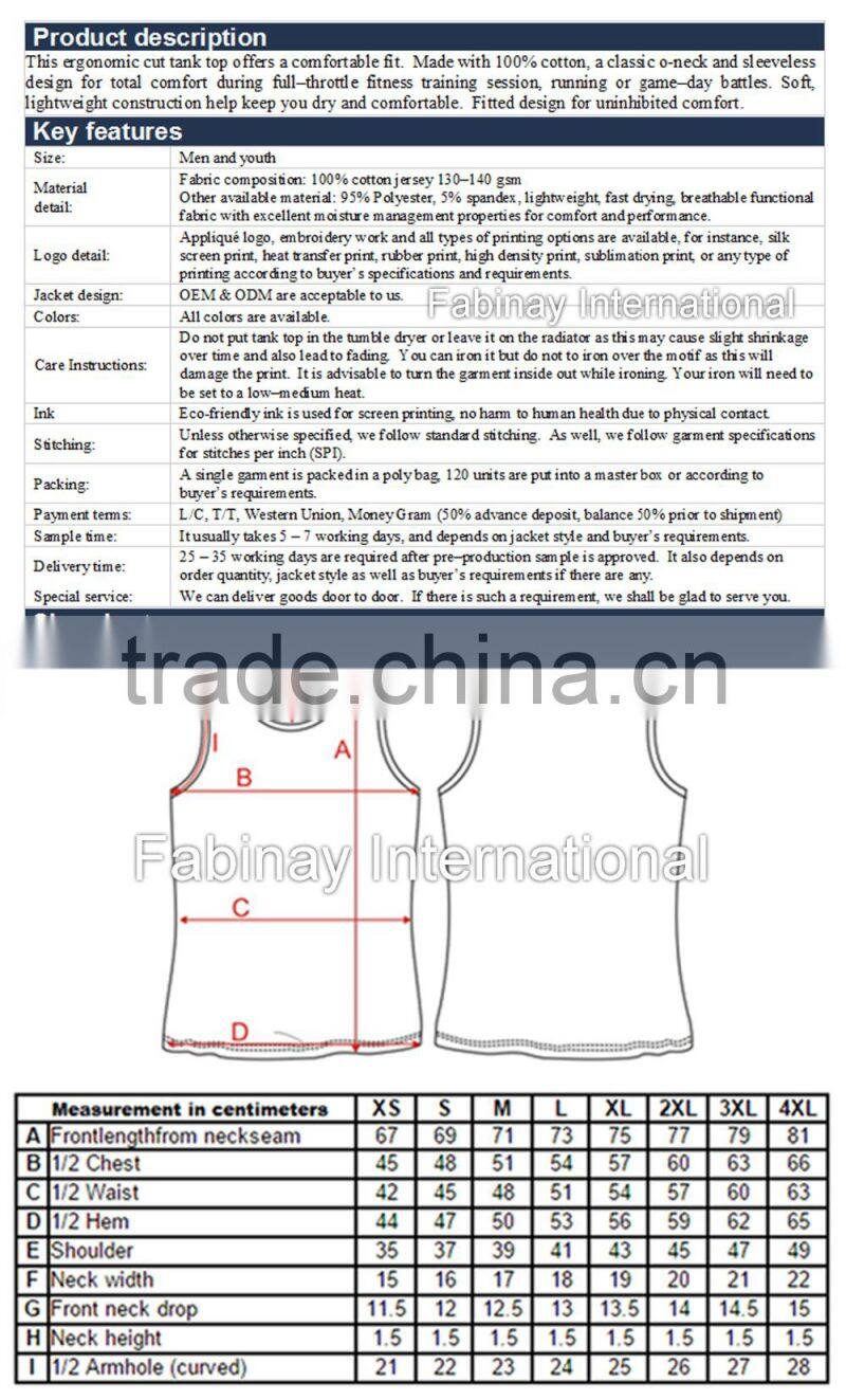 Hot Selling Men Tank Top Fitness Vest