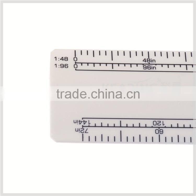 Kearing high quality multi-functional scale ruler ,30cm scale ruler for engineer design#8505