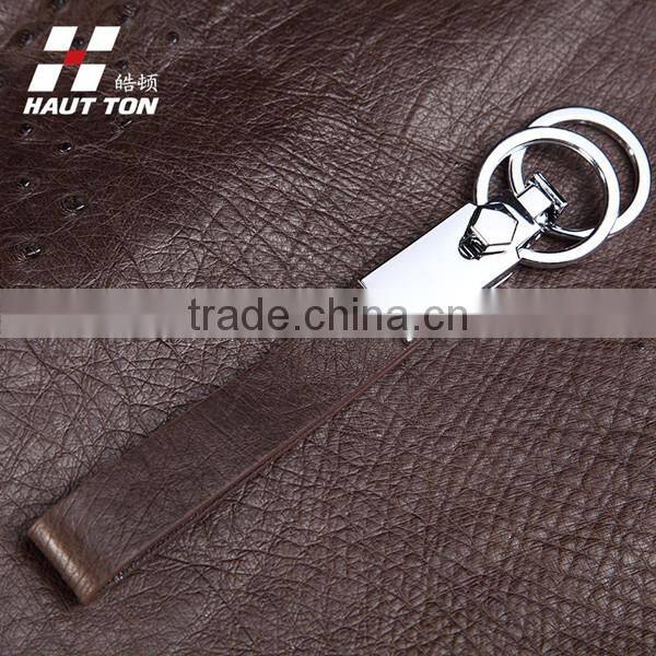 HAUTTON excellent quality New Luxury product real Ostrich leather key holder
