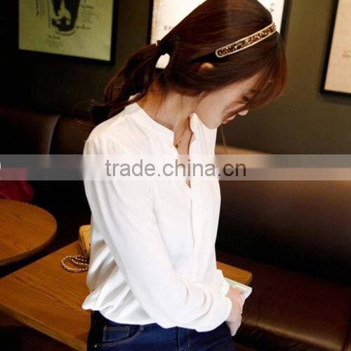 SZXX Tops Fashion Womens Lady Long Sleeve Casual Blouse
